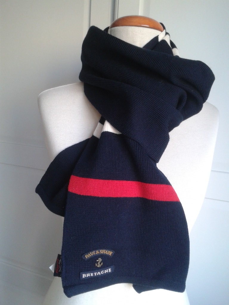 Szalik PAUL & SHARK  100% lana wool boss ki