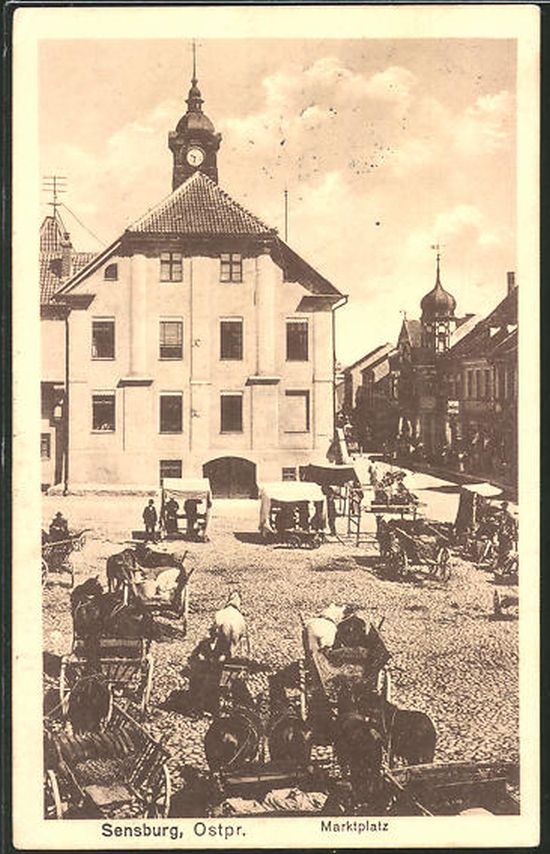 MRĄGOWO Sensburg Rynek targ bazar 
