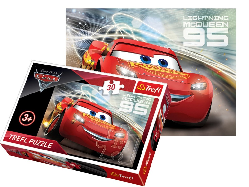 PUZZLE CARS 3 AUTA - ZYGZAK MCQUEEN 30 el. Trefl