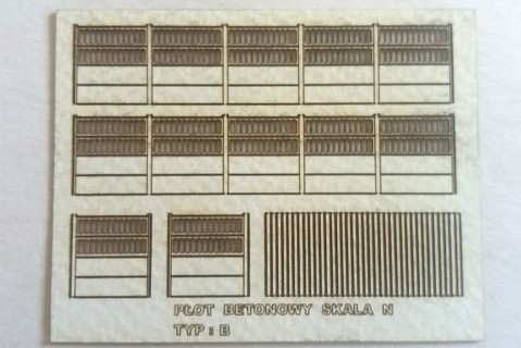 N - Płot "betonowy" 160 makieta wzór B