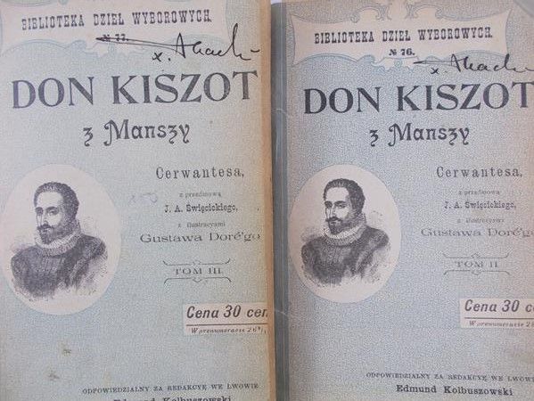 Cervantes-Don Kiszot z Manszy, tomy II- III,1899r.