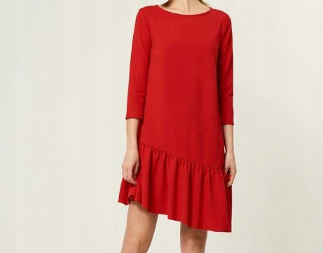 Mohito sukienka czerwona z falbanką rozm. XL