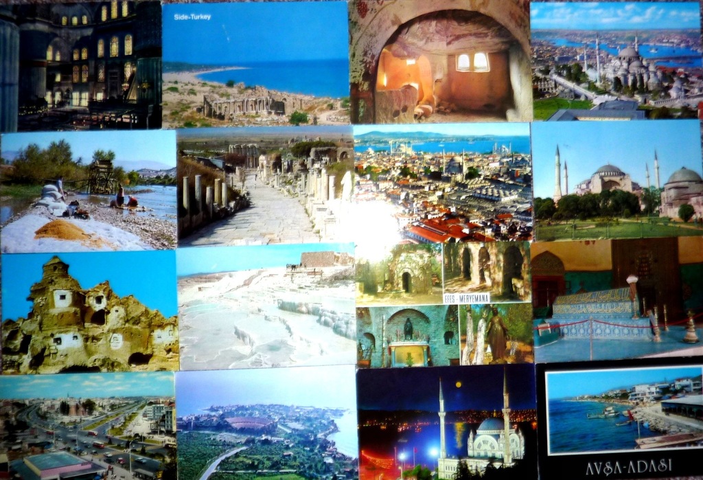 Turcja - 32 widokówki - pocztówki zestaw 1