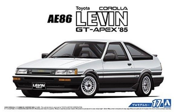 Aoshima 1:24 Toyota Levin AE86 Corolla GT Apex 198