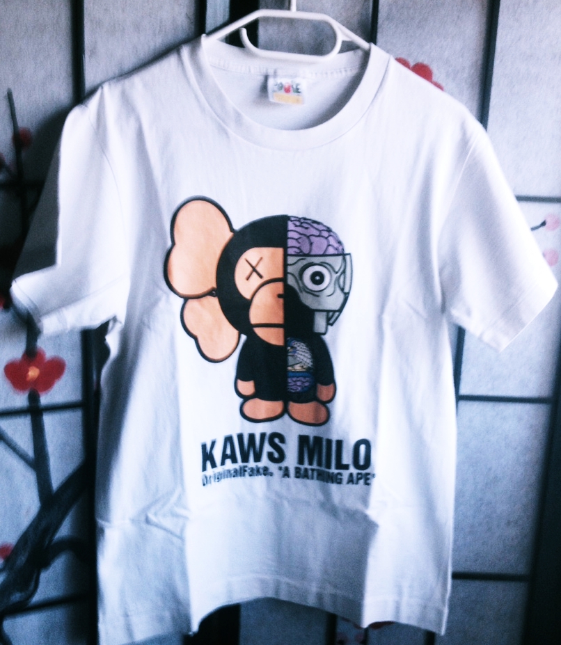 初期 APEBAPE KAWS ALL STA DISCO M tシャツ M