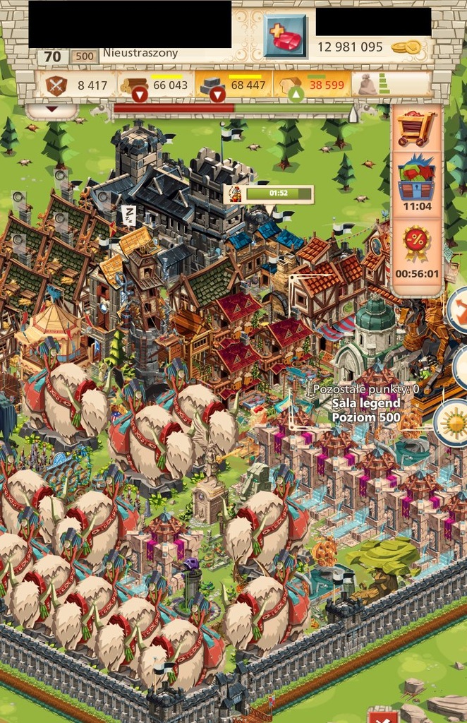 Goodgame Empire (Android) Konto 500 L 1 mln MOCY!!