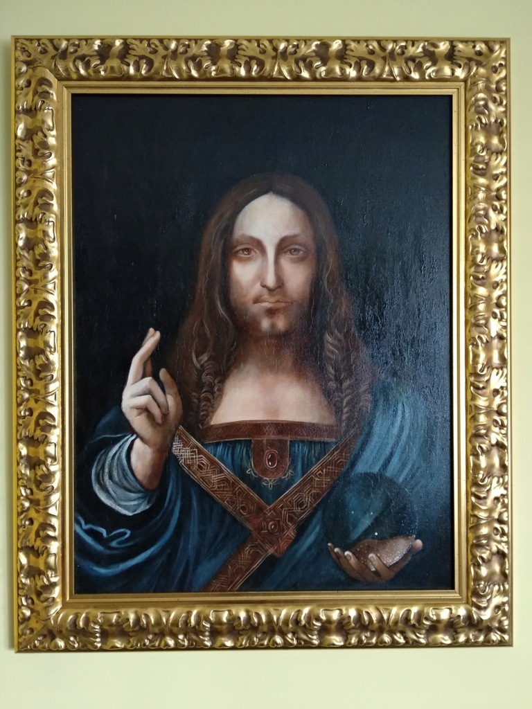 Salvator Mundi Zbawiciel Leonardo da Vinci olej