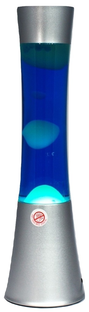 LAMPALAWA WHITE-BLUE -LAMPA LAWA LAVALAMP 39CM