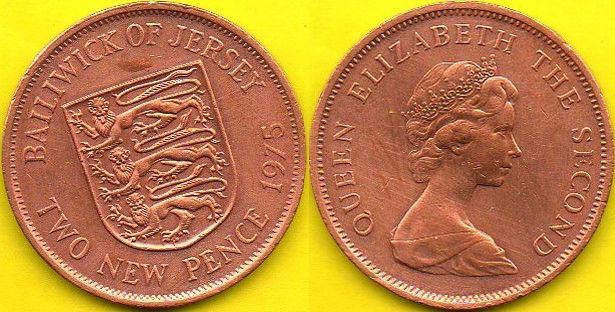 Jersey 2 Pence 1975 r.