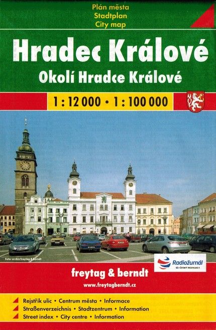 Hradec Kralove i okolice 1:12 000 Mapa Plan miasta