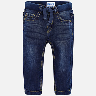 Spodnie MAYORAL 500 ciemny bardzo cienki jeans 92
