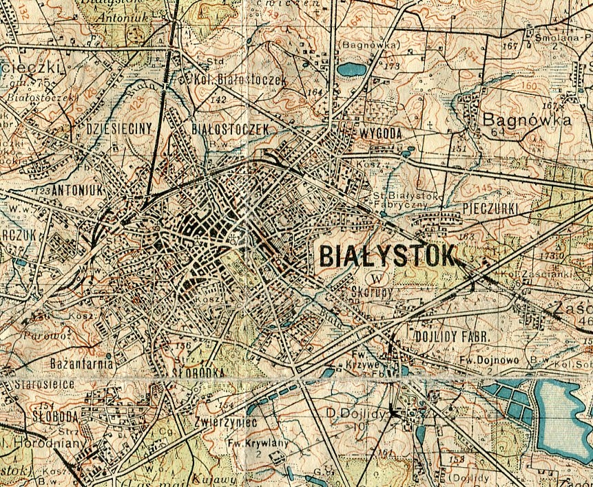 bialystok i okolice mapa BIAŁYSTOK i OKOLICE :: mapa wojskowa 1933   7719794648   oficjalne 