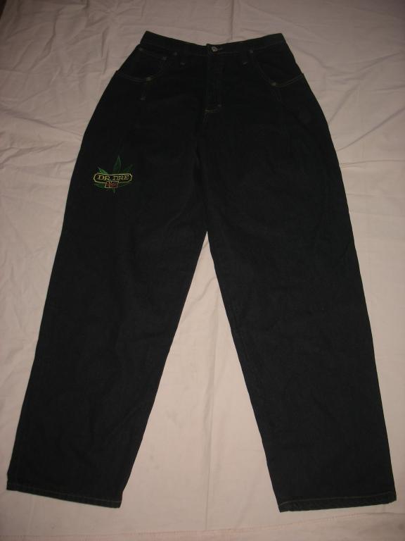 spodnie dżinsowe marihuana ganja haft pas 80-86cm
