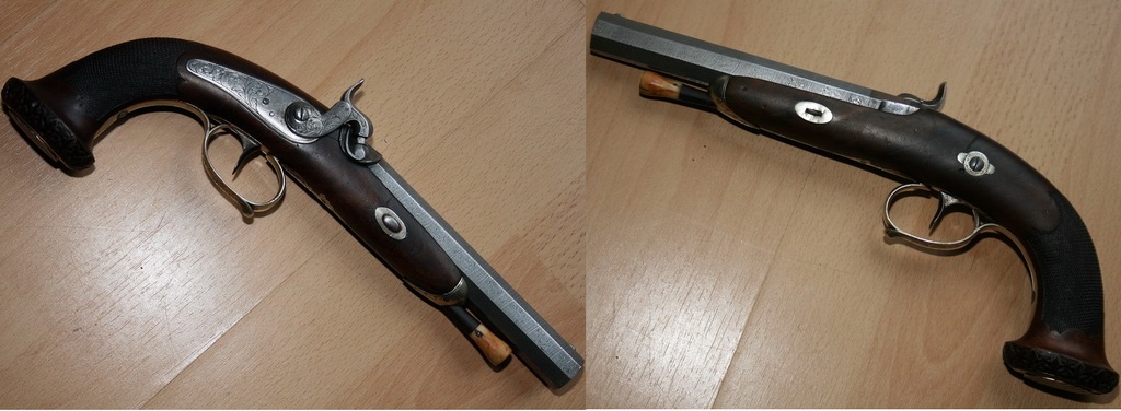 Pistolet kapiszonowy oficerski, „ELG“, XIX w.