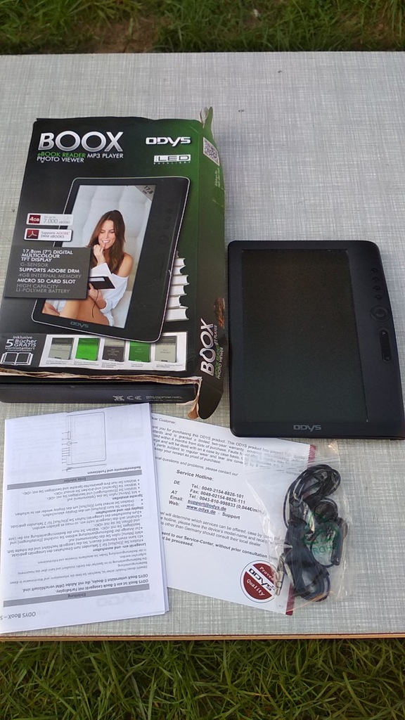 CZYTNIK E-BOOK ODYS BOOX 4GB MP3 PODŚWIETLENIE