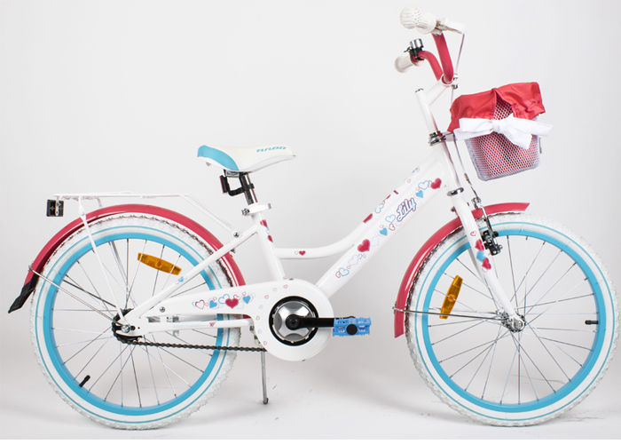 Rower rowerek LILY 20" biało-czerw-niebieski