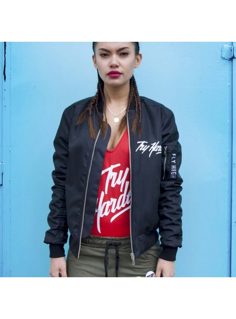Fly High Store. BLACK BOMBER JACKET. M/L lala plny