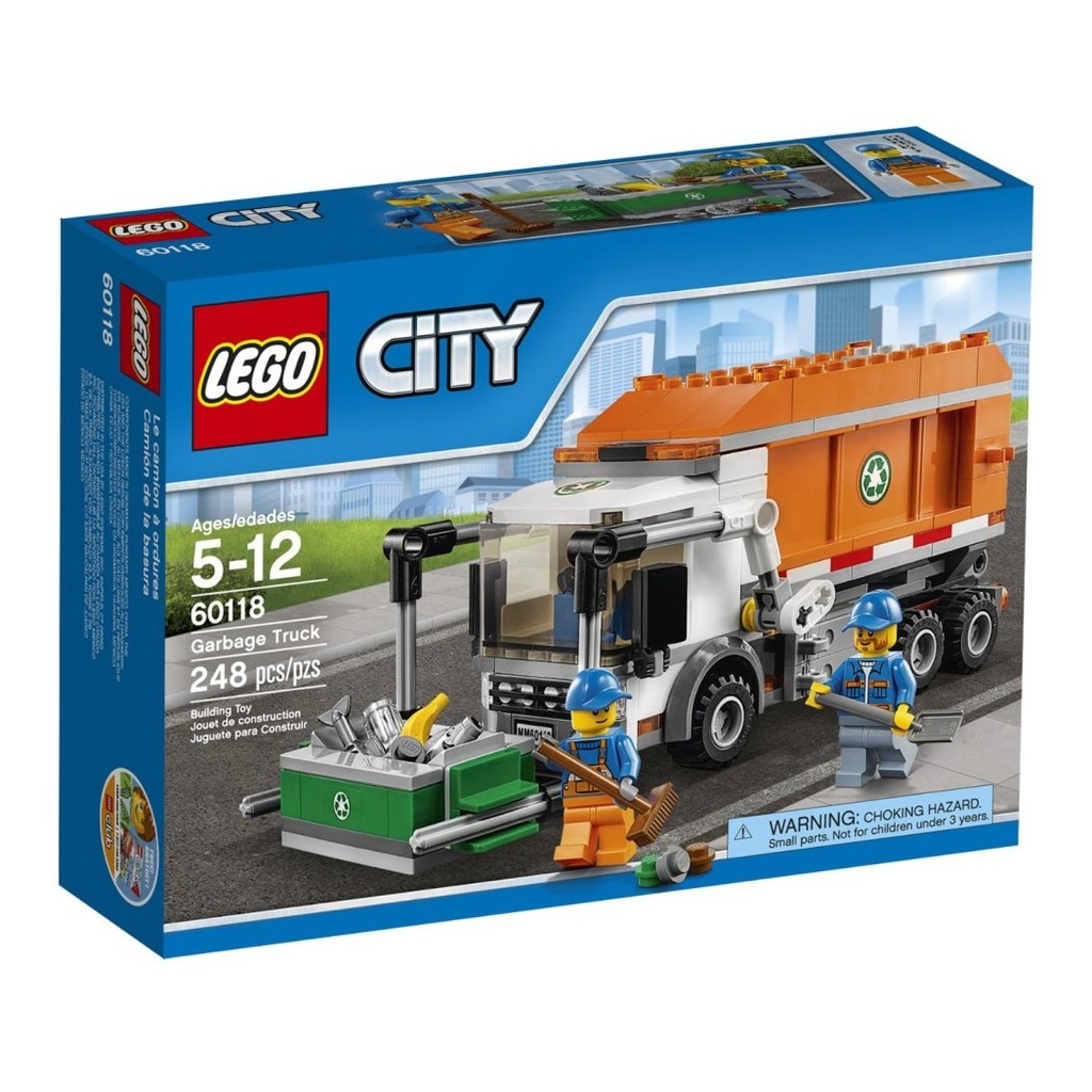 NOWE KLOCKI LEGO CITY 60118 ŚMIECIARKA KONTENER !!