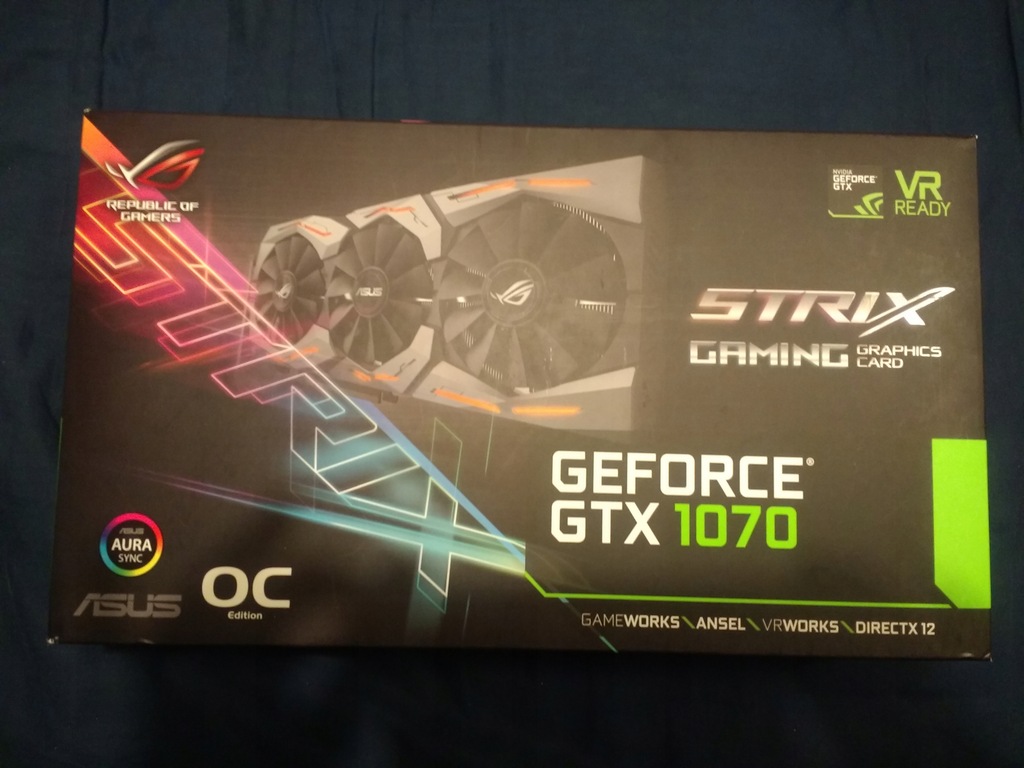 Asus GTX 1070 Strix Gaming 8G 20mies. GWARANCJI
