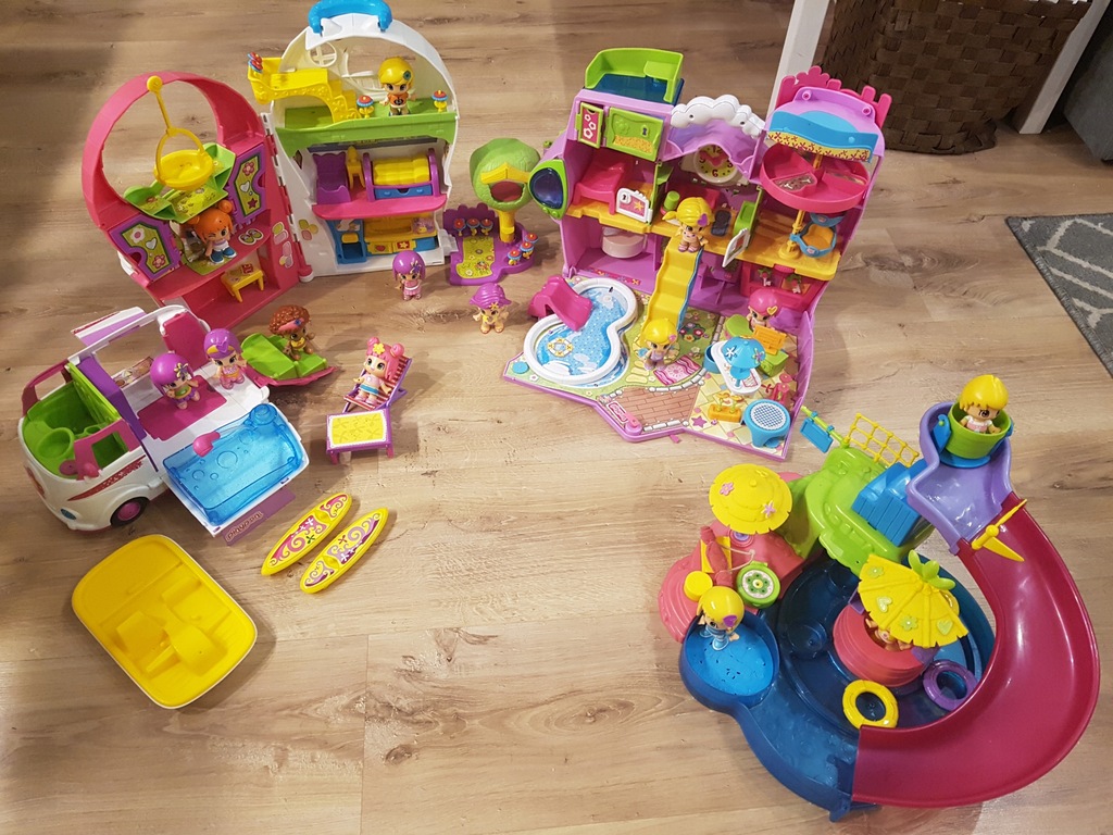 PINYPON MEGA ZESTAW HOTEL DOMEK KAMPER BASEN LALKI