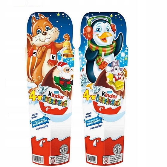 Kinder zestaw świąteczny 4szt jajek niespodzianka