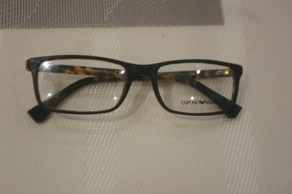 okulary damskie Armani panterka zerowki ozdobne