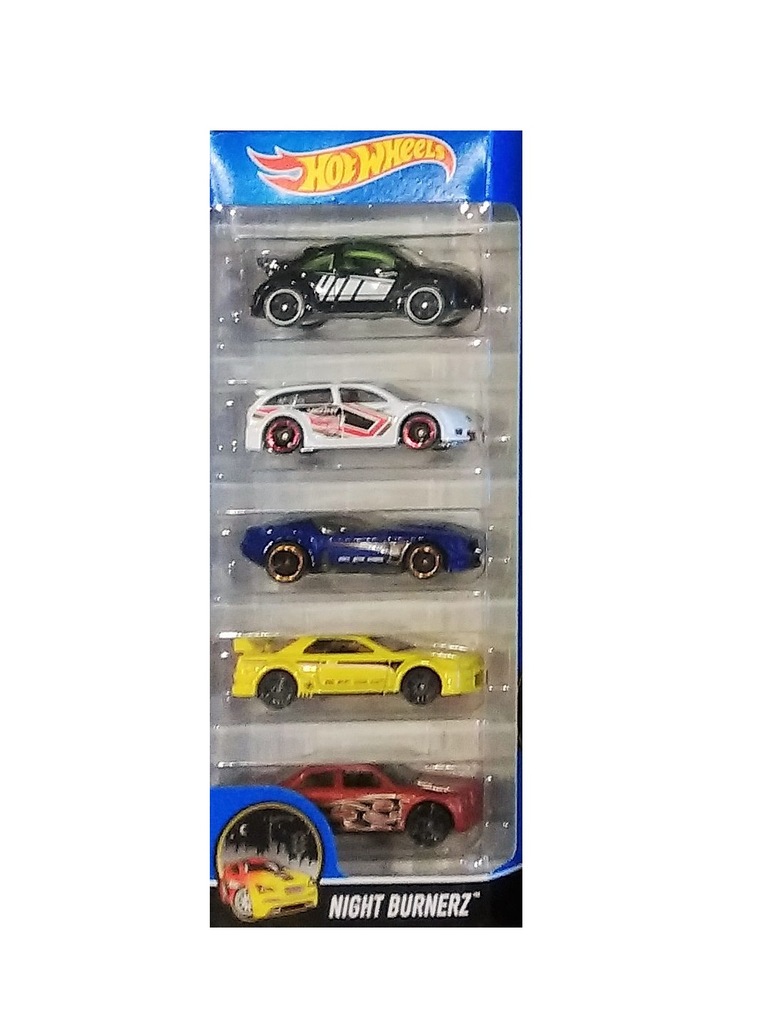 Hot Wheels ZESTAW SAMOCHODZIKÓW AUTKO 5 NIGHT BURN