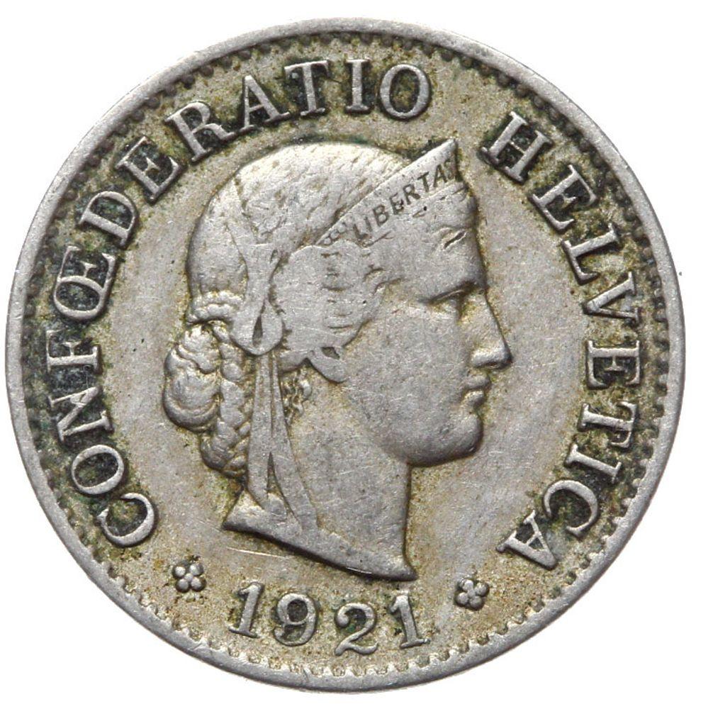 Szwajcaraia - moneta - 5 Rappen 1921