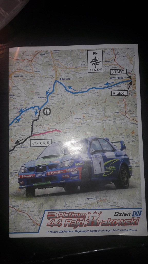 44  Rajd Krakowski Mapa Trasa przejazdu