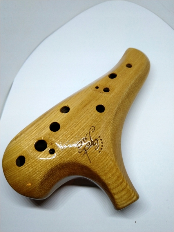 Drewniana okaryna drewno instrument ludowy!