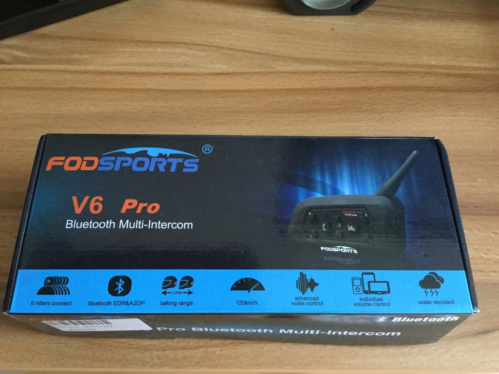 Intercom motocyklowy Fodsports V6 Pro Nowy komplet 7110456018