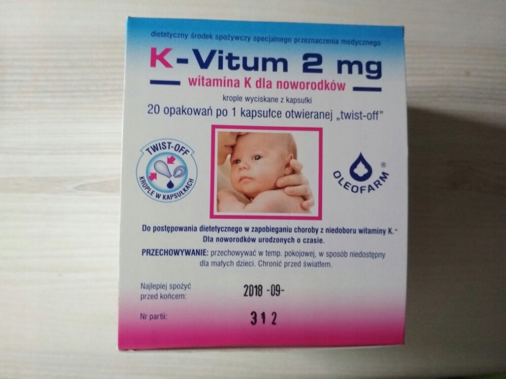 witamina k k-vitum 2 mg dla noworodków