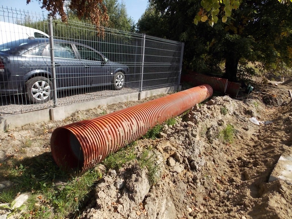 Rura przepustowa pod mostek, wjazd POMARAŃCZOWA 6m