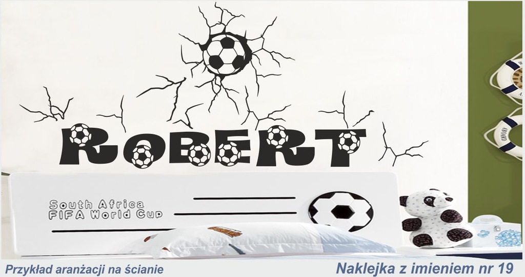 Naklejki na ścianę z imieniem dziecka 120x40