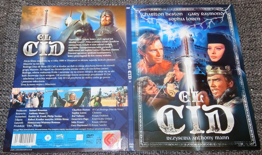 DVD: Cyd (1961) El Cid - UNIKAT !