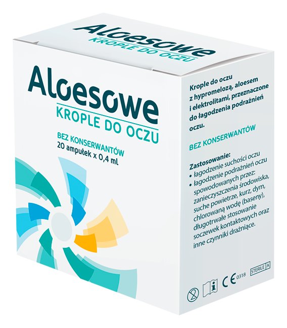 Krople aloesowe 20 amp*0,4 ml nawilżenie oka APTEK