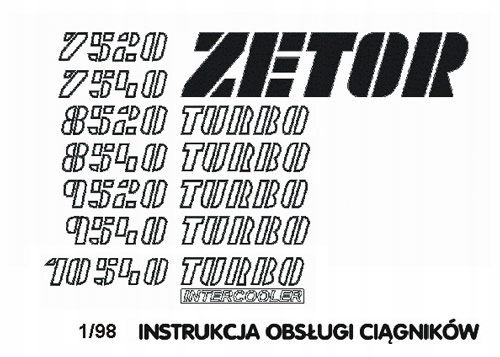 Zetor 7520...9540, 10540 - instrukcja PL (1998)