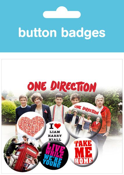 One Direction Album - zestaw 6 przypinek