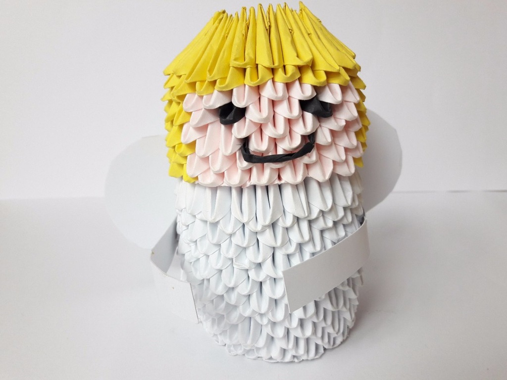 Anioł origami papierowy ozdoba duży Święta prezent