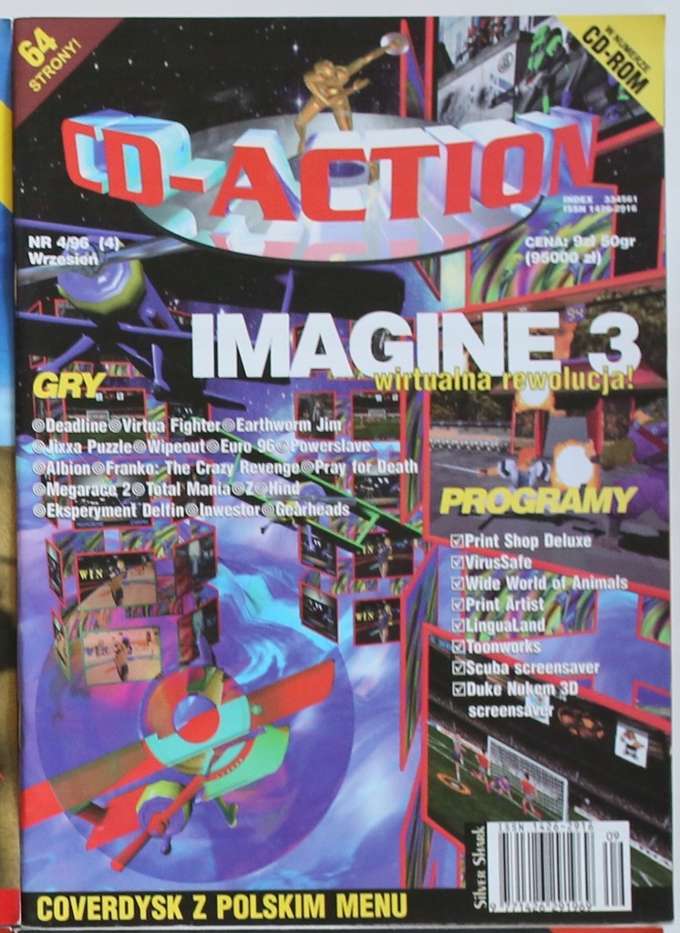 CDA CD-ACTION NR 4 - wrzesień 04 / 1996 stan bdb.