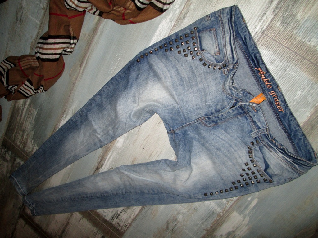 DenimCo - spodnie stretch rurki jeans - 40/42