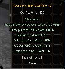 Metin2 wetar Pancerny Helm Smokow +8