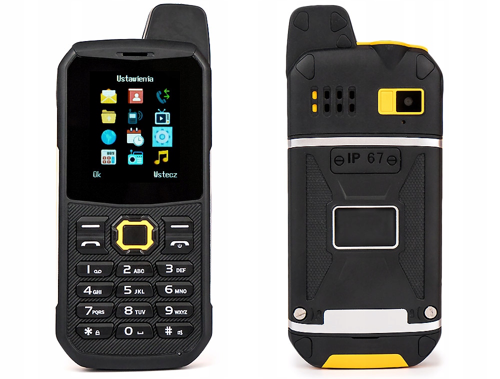 Telefon Pancerny F8 PTT latarka USB dla seniora