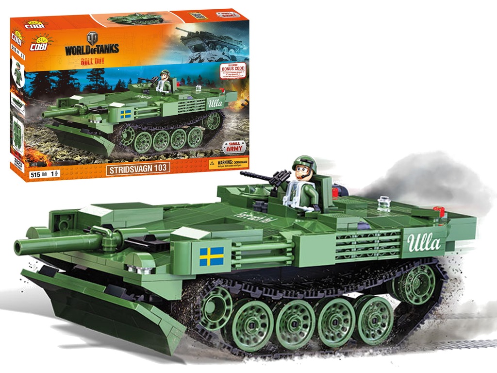 Army KLOCKI WORLD OF TANKS Czołg STRIDSVAGN Cobi