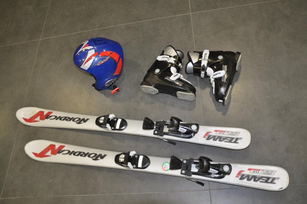 Narty NORDICA 110 cm + buty FISCHER + kask! Narty NORDICA 110 cm + buty FISCHER + kask!