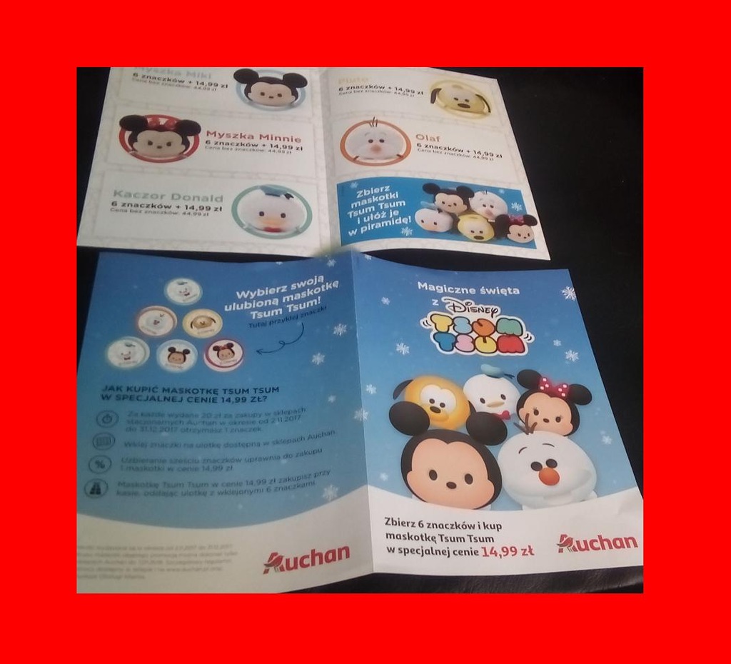 Tsum Tsum Auchan Album z 6 naklejkami