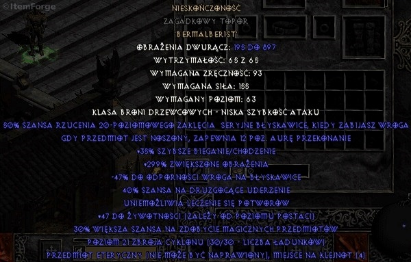 Nieskończoność CA Infinity 2H (Diablo 2 Ladder NoN