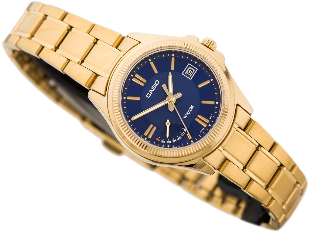 DAMSKI ZEGAREK CASIO LTP-E115GB 2AV 50M DATA ZŁOTY