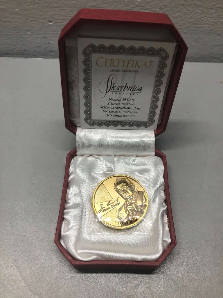 SKARBNICA JURAJSKA JAN PAWEŁ II MONETA CERTYFIKAT