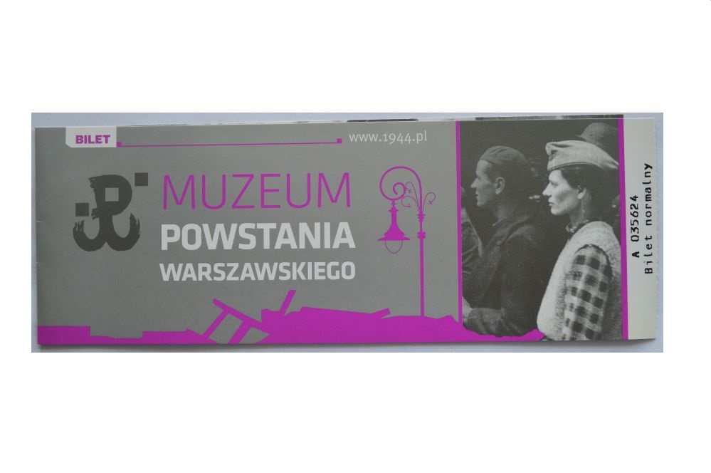 BILET WSTĘPU- MUZEUM POWSTANIA WARSZAWSKIEGO